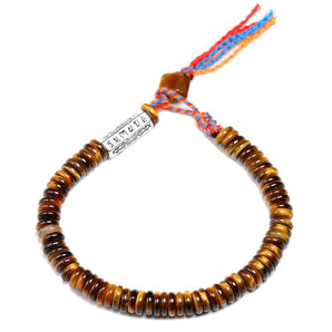 Bracelets bouddhiste en pierres d’Œil de tigre naturel