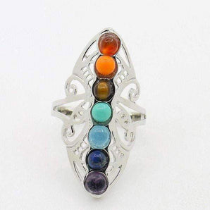 Bague des 7 chakras ciselé