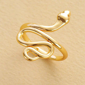 Bague en forme de serpent en plaqué or