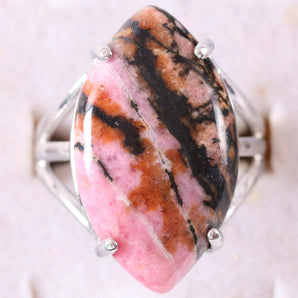 Bague redimensionnable en Rhodonite