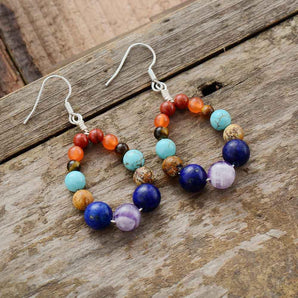 Boucles d’oreilles 7 chakras