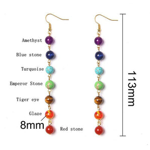 Boucles d'oreilles des 7 chakras