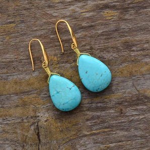 Boucles d’oreilles en forme de goutte en Turquoise