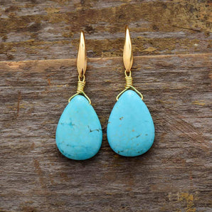 Boucles d’oreilles en forme de goutte en Turquoise