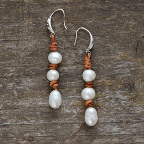 Boucles d'oreilles en perles d'eau douce