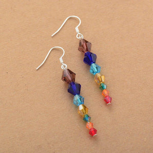 Boucles d’oreilles «énergie positive» des 7 chakras