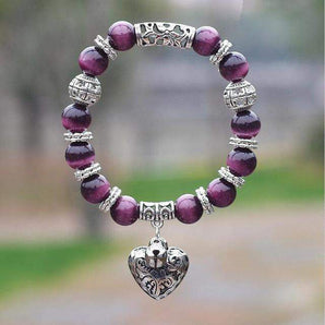 Bracelet « AMOUR et AFFECTION» en Amethyste