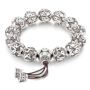 Bracelet Antique Tibétain en Argent Tibétain