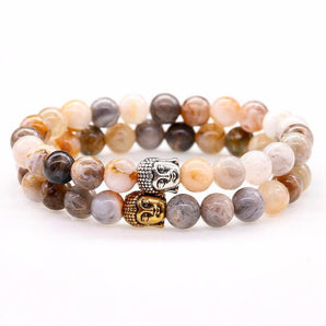 Bracelet Bouddha «Apaisement et Force» en Onyx véritable