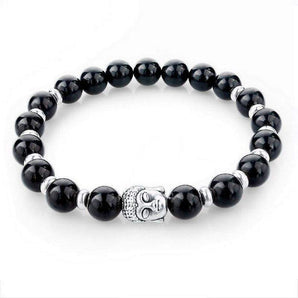 Bracelet bouddha en obsidienne