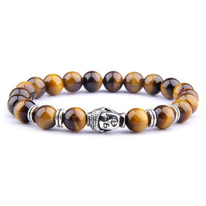 Bracelet Bouddha et Œil de tigre brun