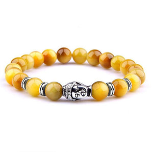 Bracelet Bouddha et Œil de tigre jaune