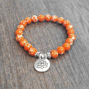 Bracelet «Charm» en calcite orange