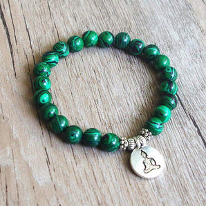 Bracelet «Charm» en Malachite synthétique