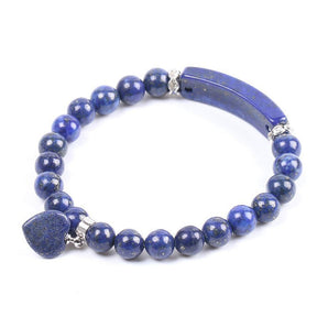 Bracelet cœur en Lapis Lazuli