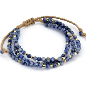 Bracelet «Créativité et Communication» en perles de Sodalite