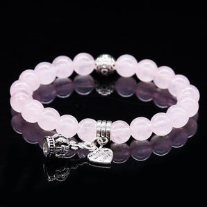 Bracelet en cristal rose tendre