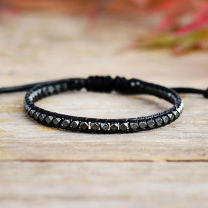 Bracelet en Hématite facettée