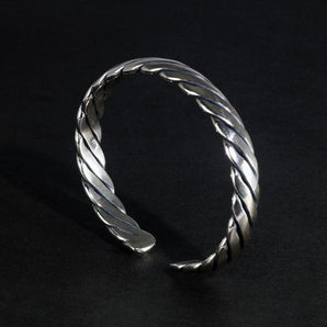 Bracelet jonc ciselé en argent sterling 925