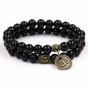 Bracelet «Maitrise et Confiance en soi»  en Onyx noir