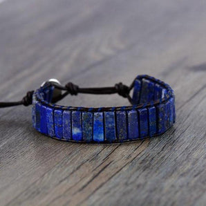 Bracelet manchette en Lapis Lazuli