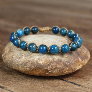 Bracelet Shamballa en Apatite naturelle