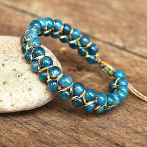 Bracelet Shamballa en Apatite