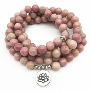 Mala «Purification»  en Rhodonite