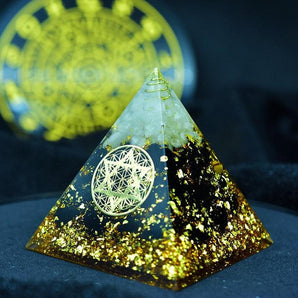 Orgonite Obsidienne, pyramide de protection