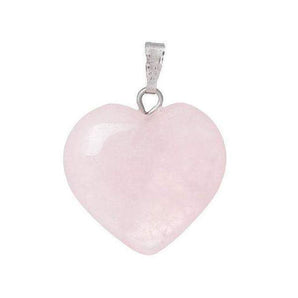 Pendentif d'Amour en Quartz Rose naturel