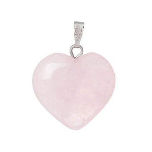 Pendentif d'Amour en Quartz Rose naturel