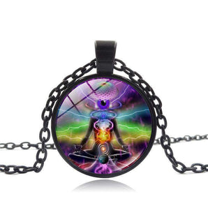 Pendentif en verre des 7 Chakras