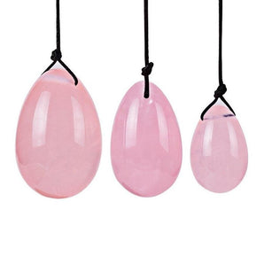 Set de 3 Œufs de Yoni en Quartz rose